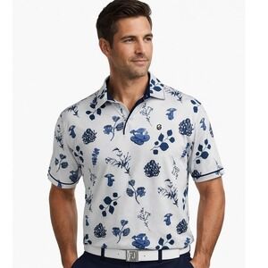 Extracurricular Botanical Polo Blue Golf Trendy Polo‎ Size XL